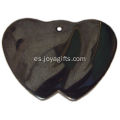 Colgante doble del corazón de Hematite para los regalos de la salud de la joyería de la moda